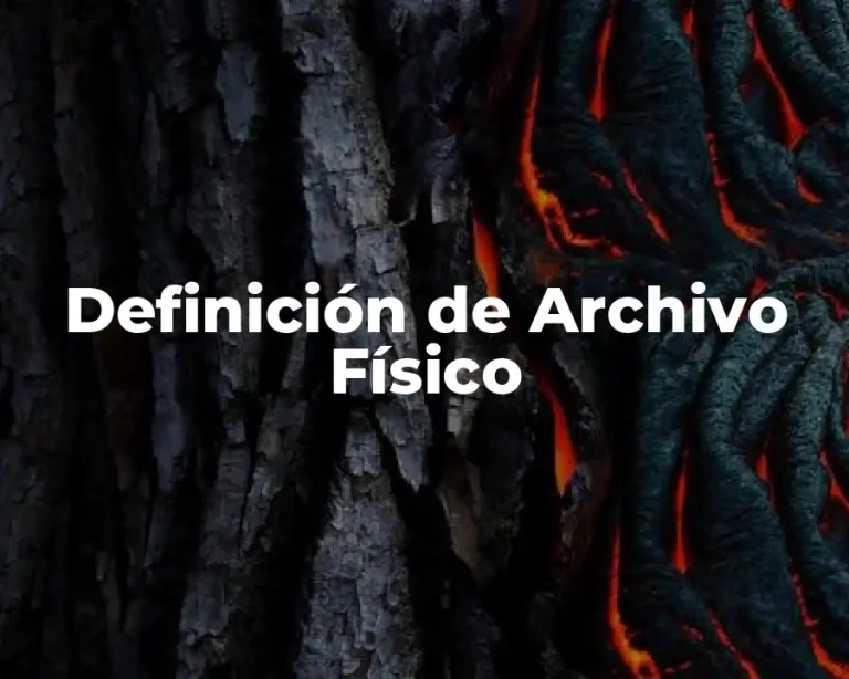 Definición de Archivo Físico
