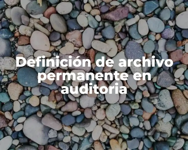 Definición de archivo permanente en auditoria