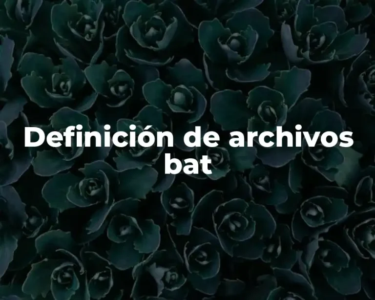 Definición de archivos bat