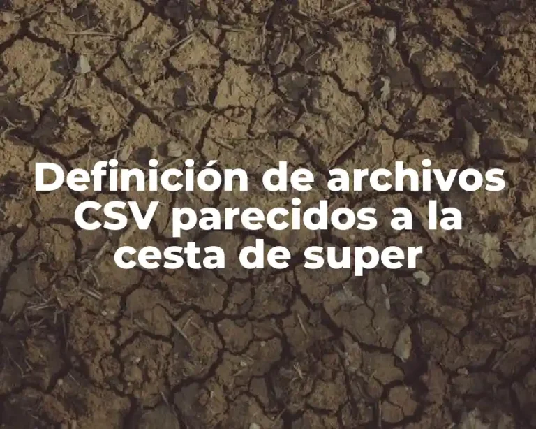 Definición de archivos CSV parecidos a la cesta de super