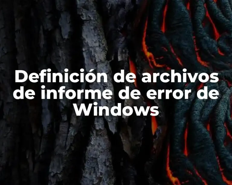 Definición de archivos de informe de error de Windows