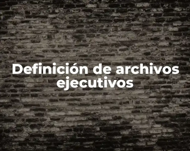 Definición de archivos ejecutivos