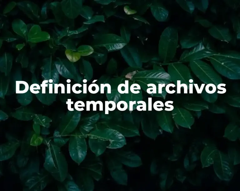 Definición de archivos temporales