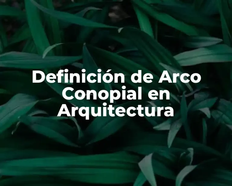 Definición de Arco Conopial en Arquitectura