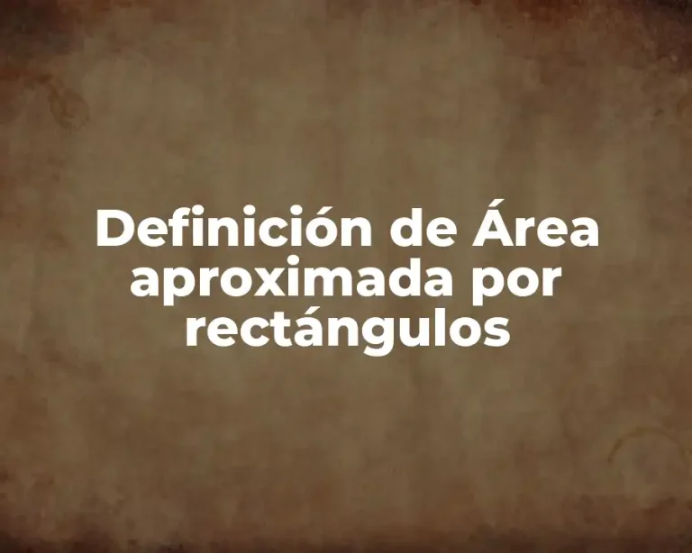 Definición de Área aproximada por rectángulos