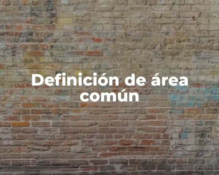 Definición de área común