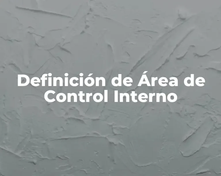 Definición de Área de Control Interno