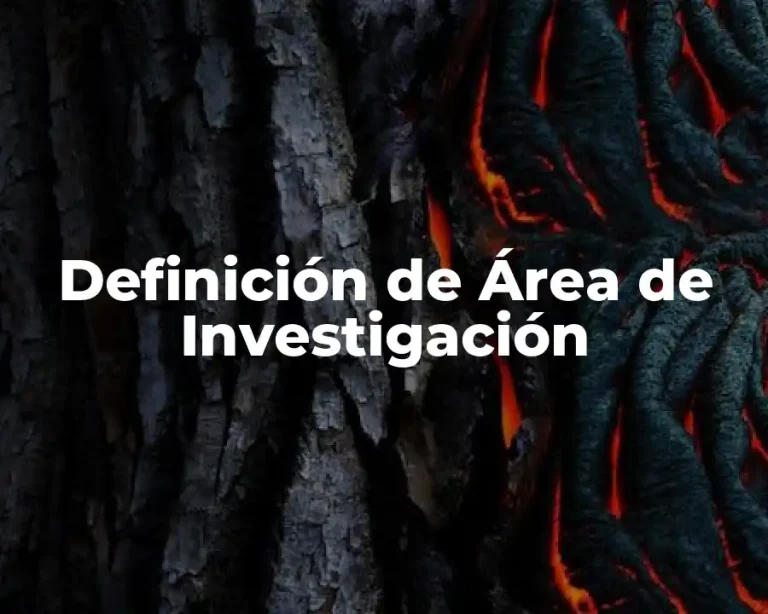 Definición de Área de Investigación