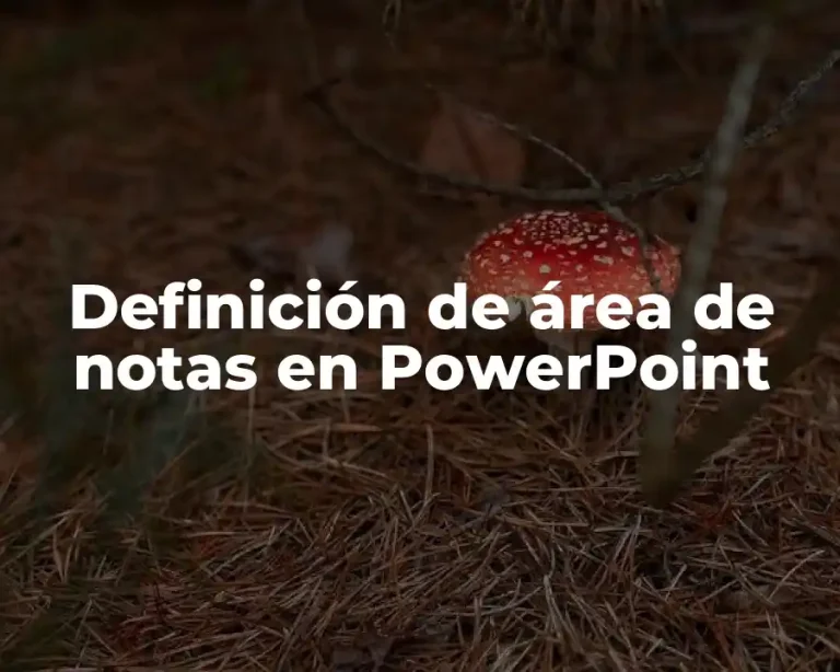 Definición de área de notas en PowerPoint
