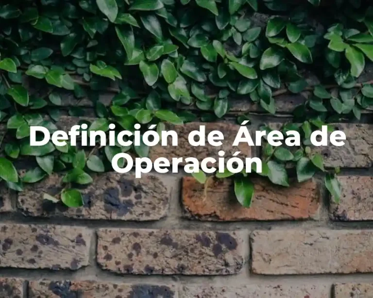 Definición de Área de Operación