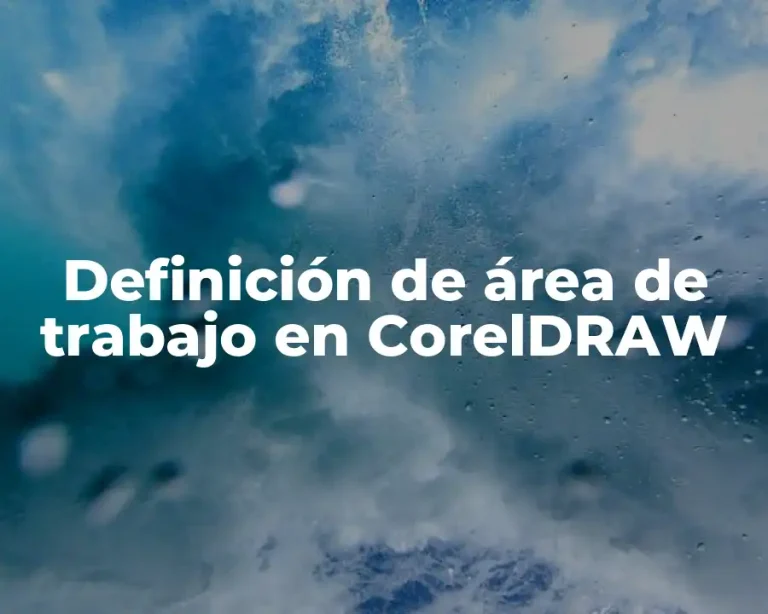 Definición de área de trabajo en CorelDRAW