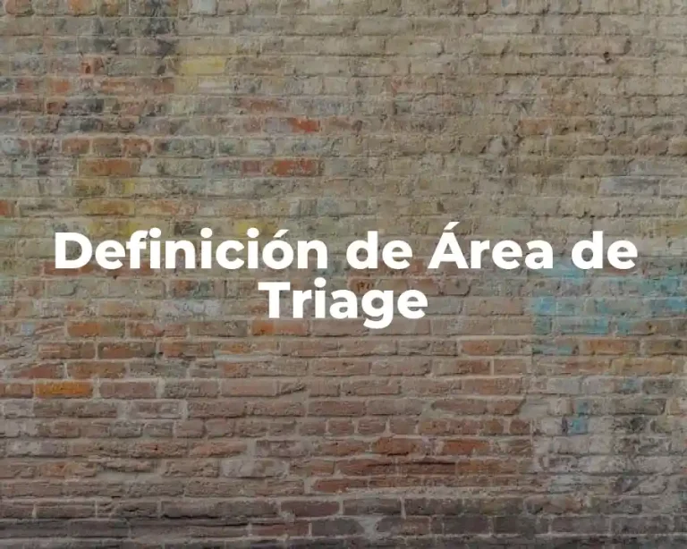 Definición de Área de Triage
