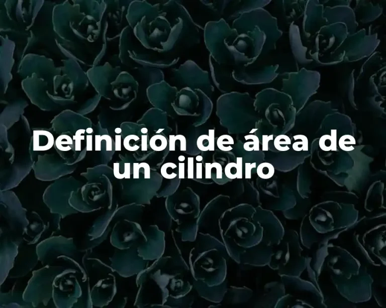 Definición de área de un cilindro
