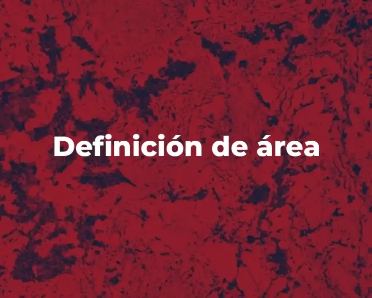 Definición de área