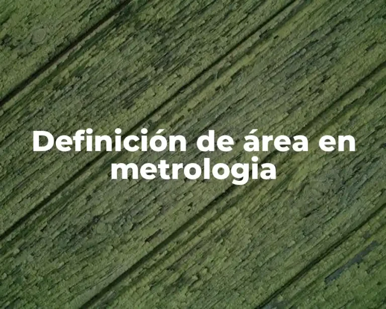 Definición de área en metrologia