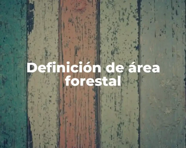 Definición de área forestal