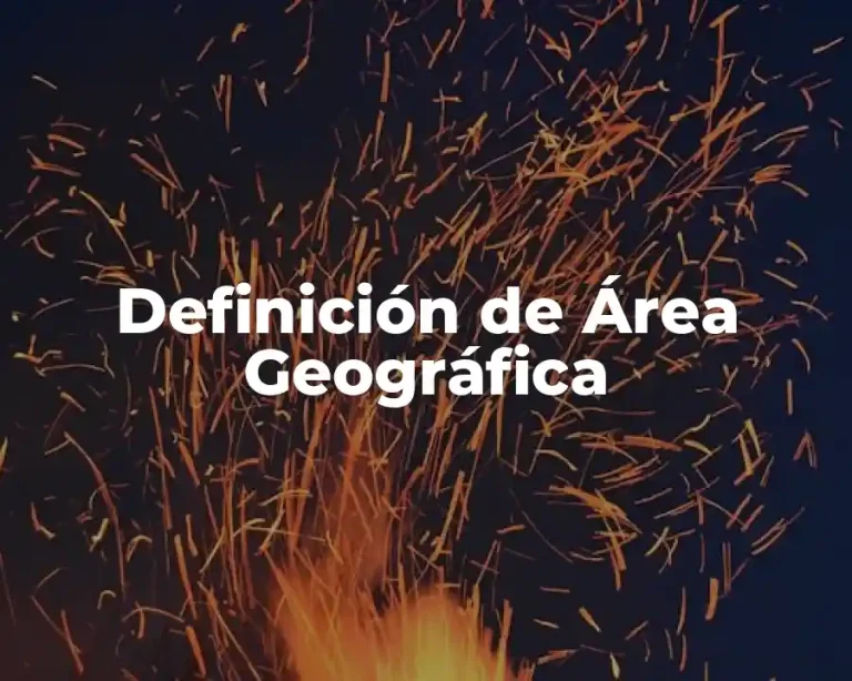 Definición de Área Geográfica