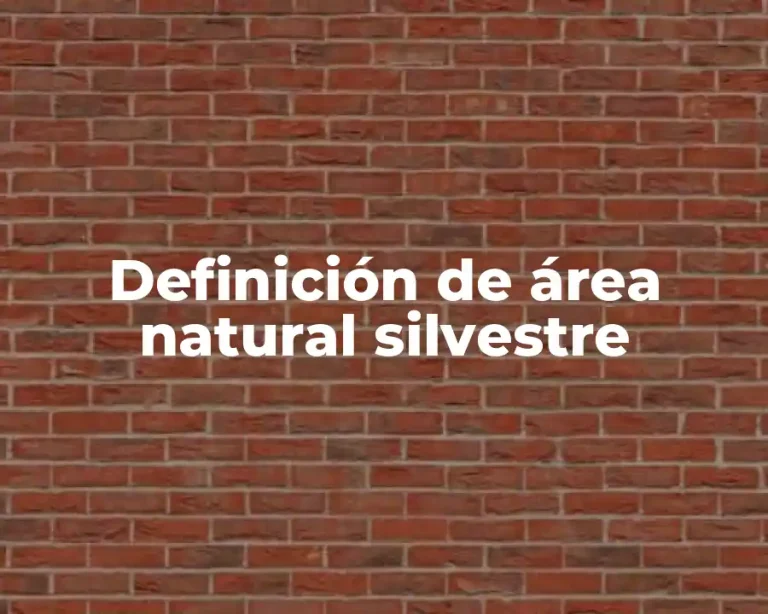 Definición de área natural silvestre