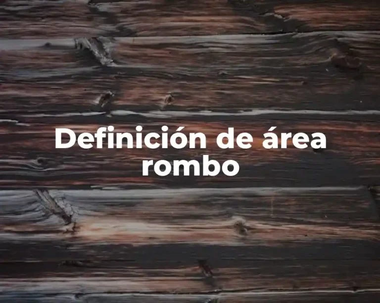 Definición de área rombo