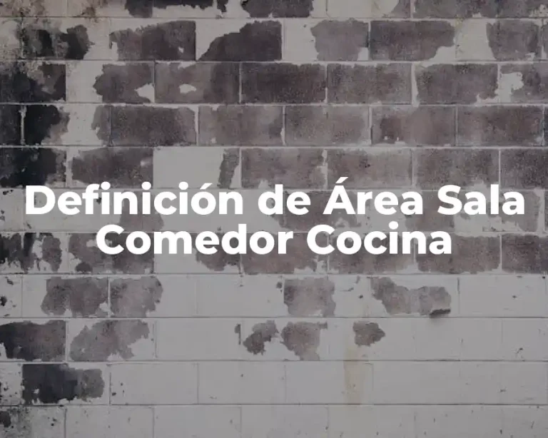 Definición de Área Sala Comedor Cocina