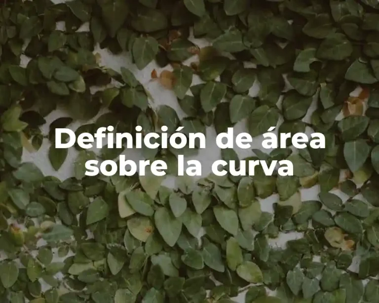 Definición de área sobre la curva