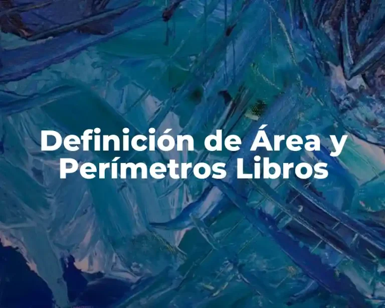 Definición de Área y Perímetros Libros