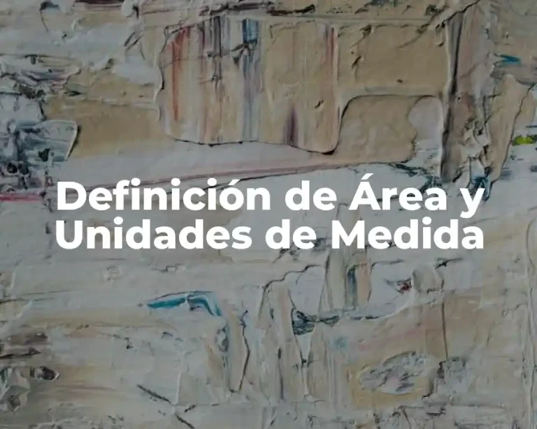 Definición de Área y Unidades de Medida