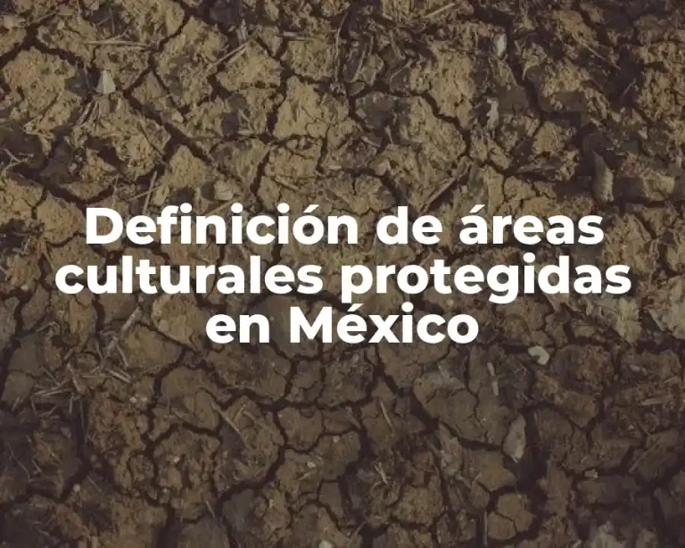 Definición de áreas culturales protegidas en México