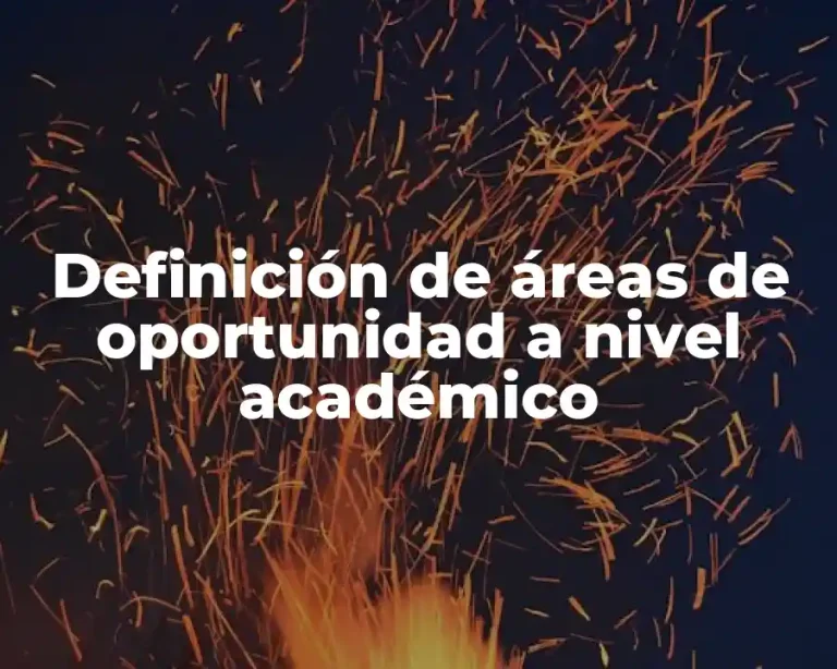Definición de áreas de oportunidad a nivel académico