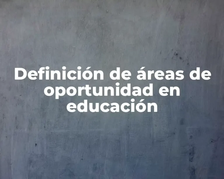 Definición de áreas de oportunidad en educación