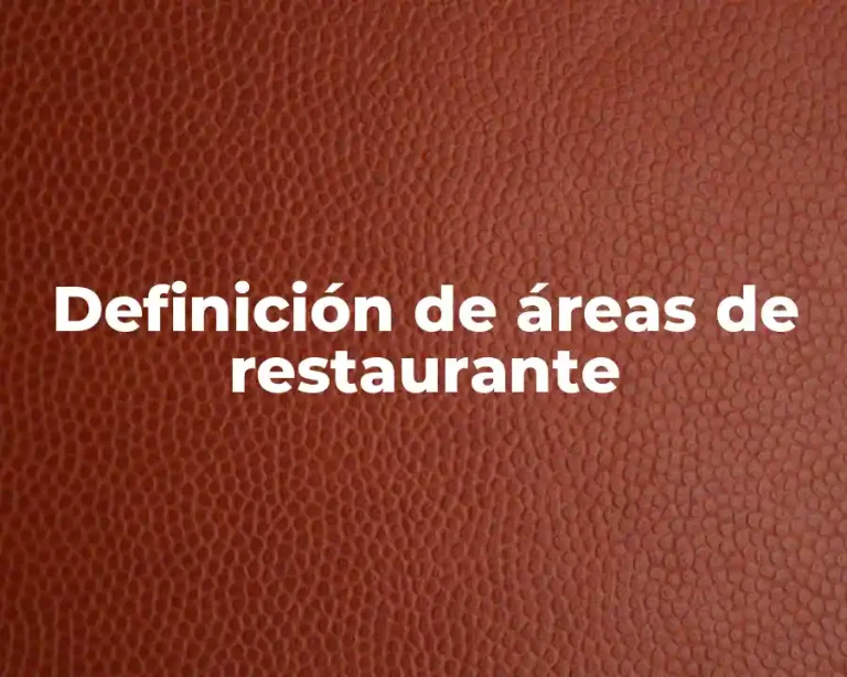 Definición de áreas de restaurante