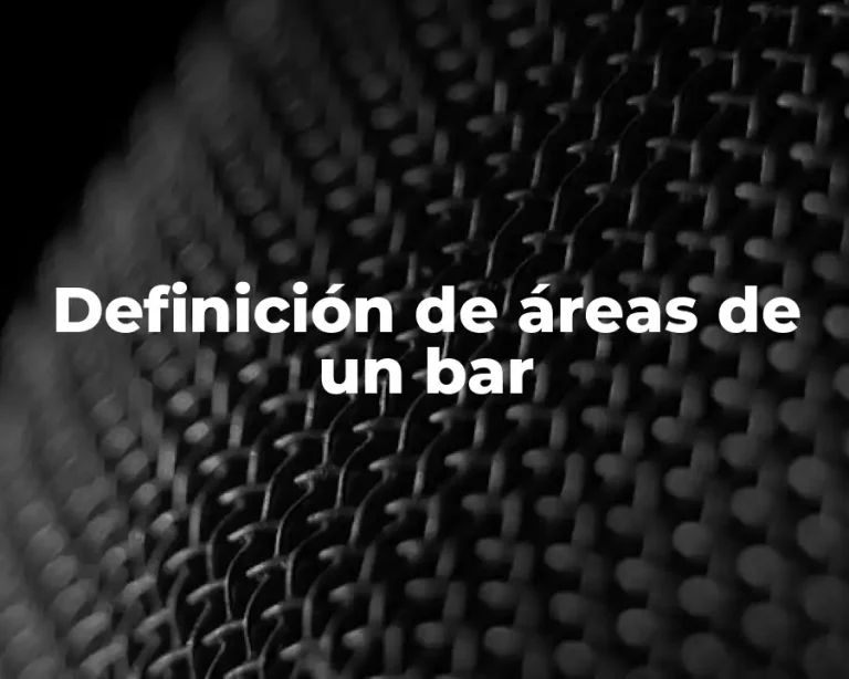 Definición de áreas de un bar