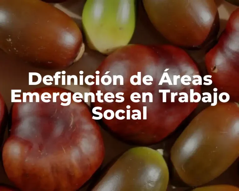 Definición de Áreas Emergentes en Trabajo Social