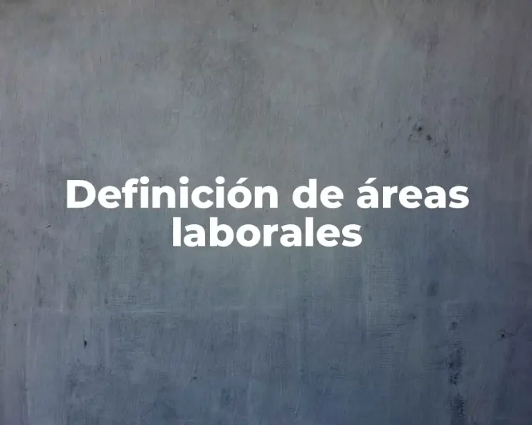 Definición de áreas laborales