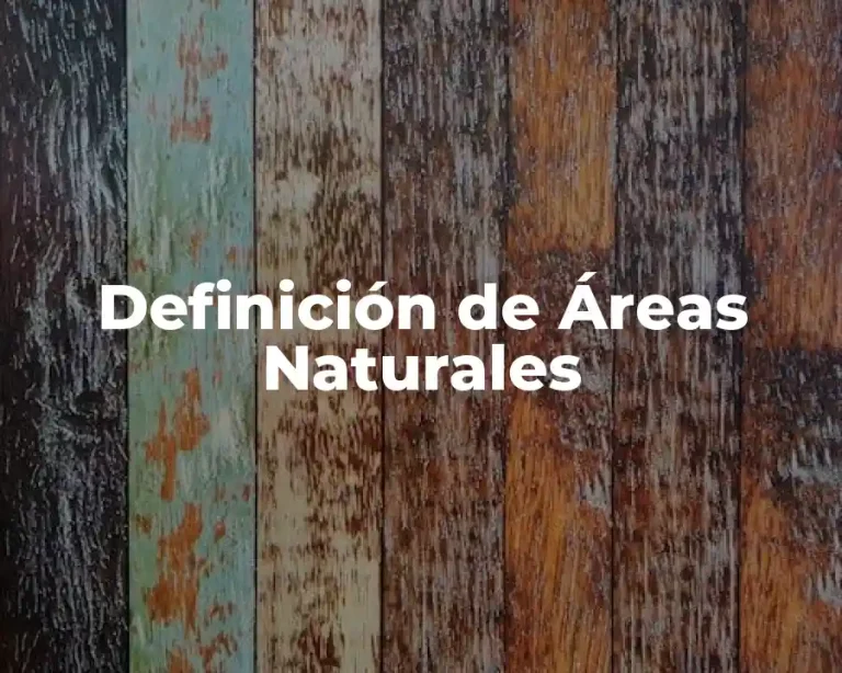 Definición de Áreas Naturales