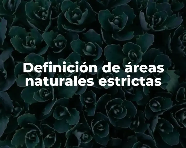 Definición de áreas naturales estrictas