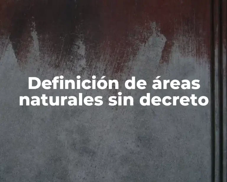Definición de áreas naturales sin decreto