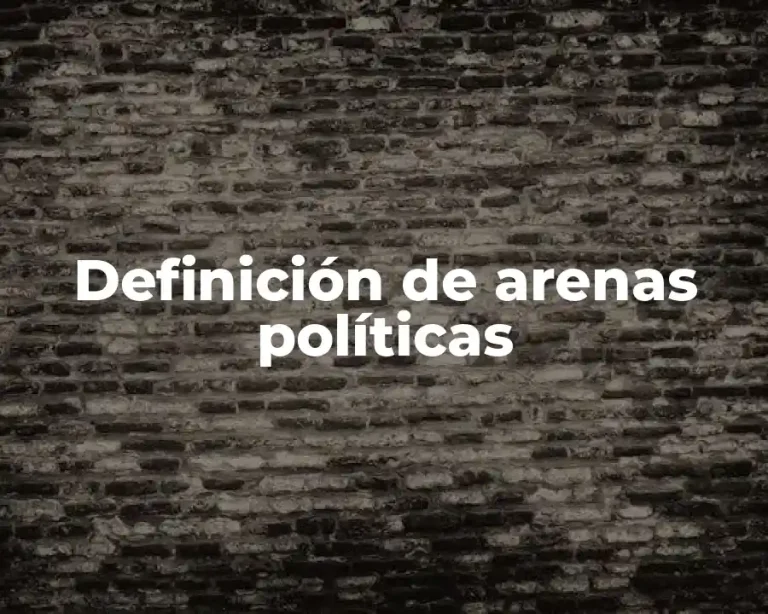 Definición de arenas políticas