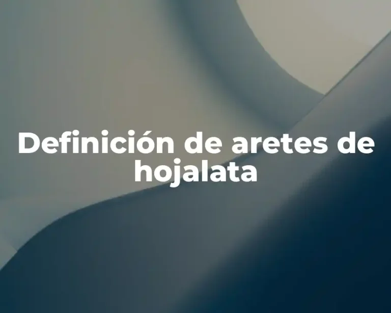 Definición de aretes de hojalata