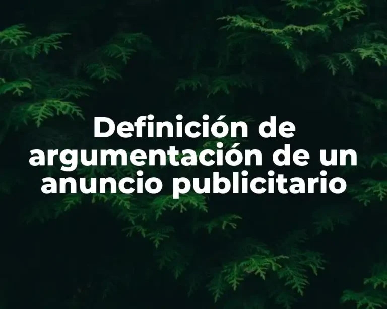 Definición de argumentación de un anuncio publicitario