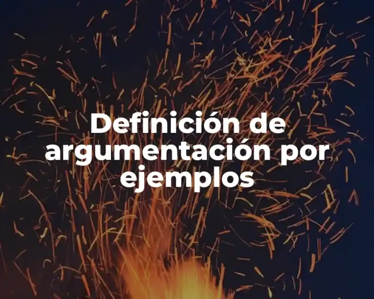 Definición de argumentación por ejemplos