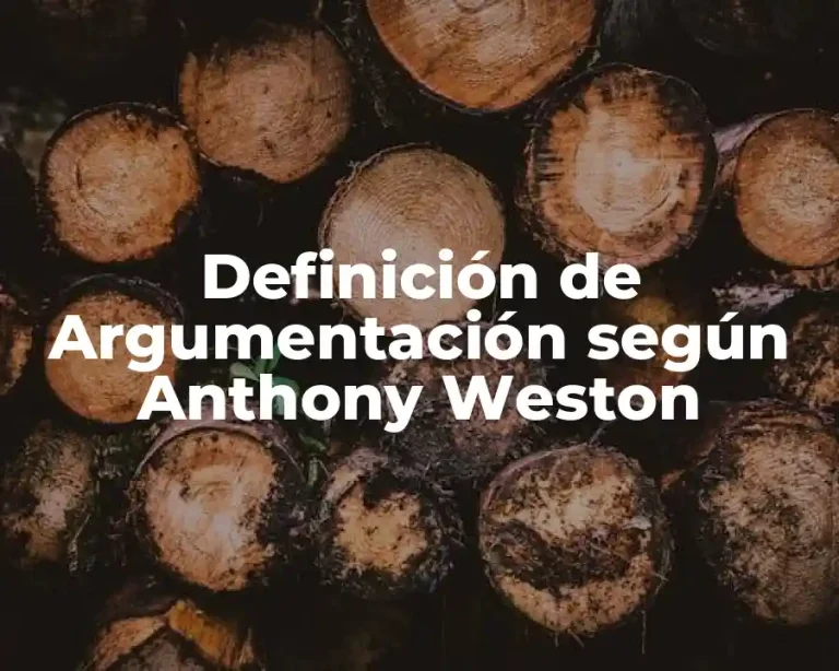 Definición de Argumentación según Anthony Weston
