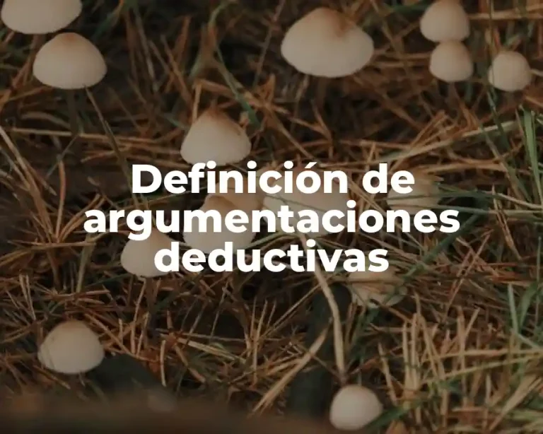 Definición de argumentaciones deductivas