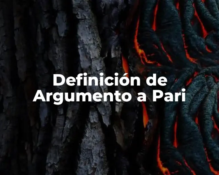 Definición de Argumento a Pari