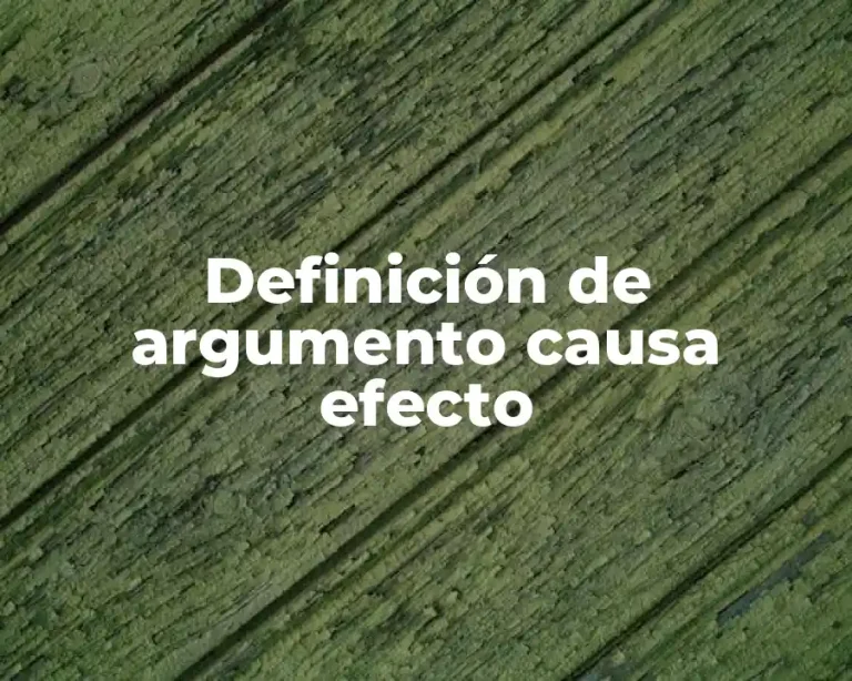 Definición de argumento causa efecto