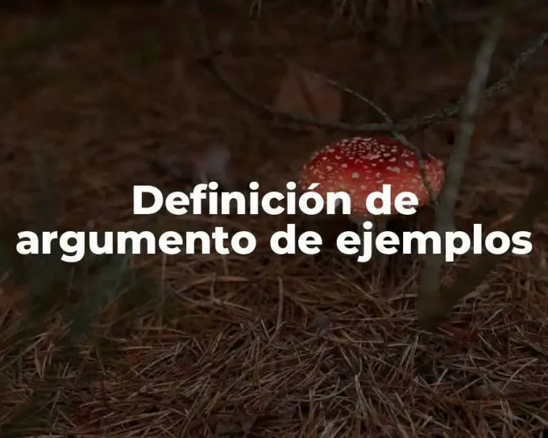 Definición de argumento de ejemplos