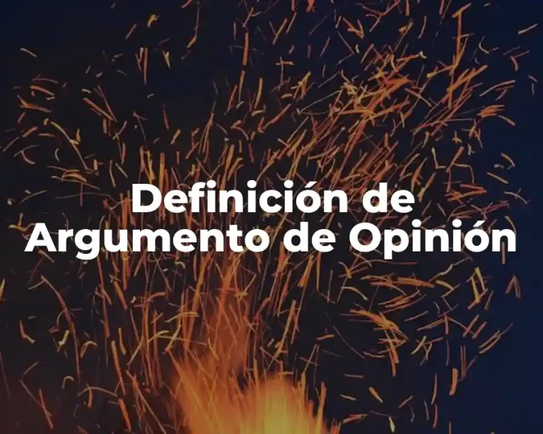 Definición de Argumento de Opinión