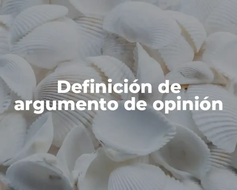 Definición de argumento de opinión