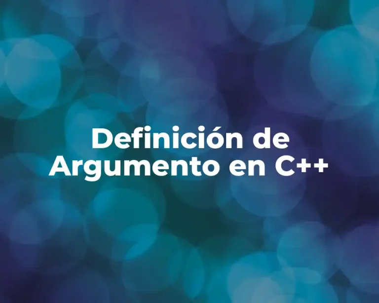 Definición de Argumento en C++
