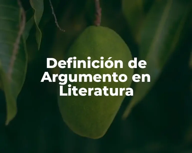 Definición de Argumento en Literatura